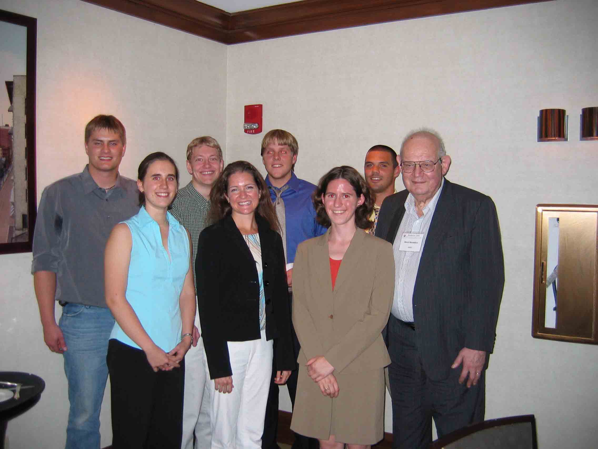 Some of the Best-in-Session award winners with Prof. Benoit Mandelbrot