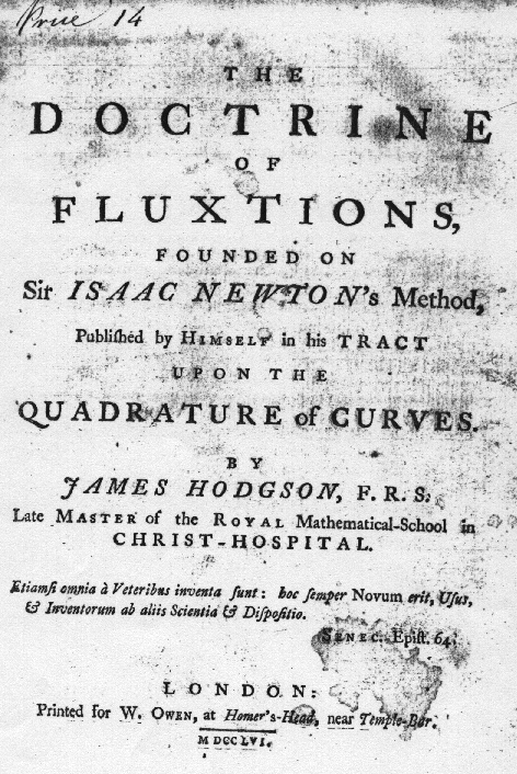 Title Page of Hodgson's Book