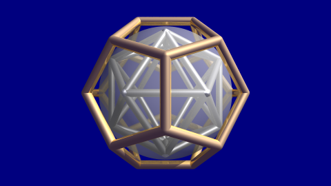 dodecahedron with faces tangent to sphere