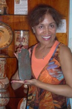 Ximena with Leyden Plaque replica