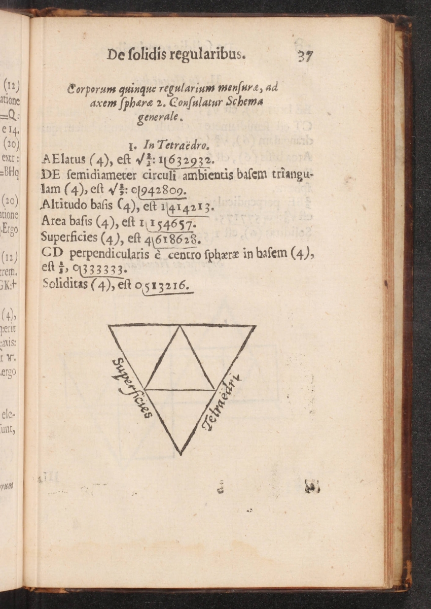 Page 37 from William Oughtred's 1662 Elementi Decimi Euclidis Declaratio.