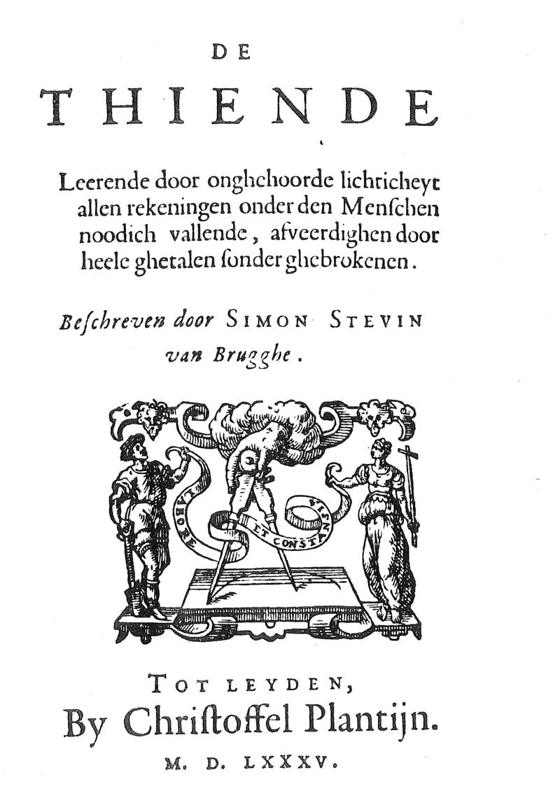 Title page of De Thiende
