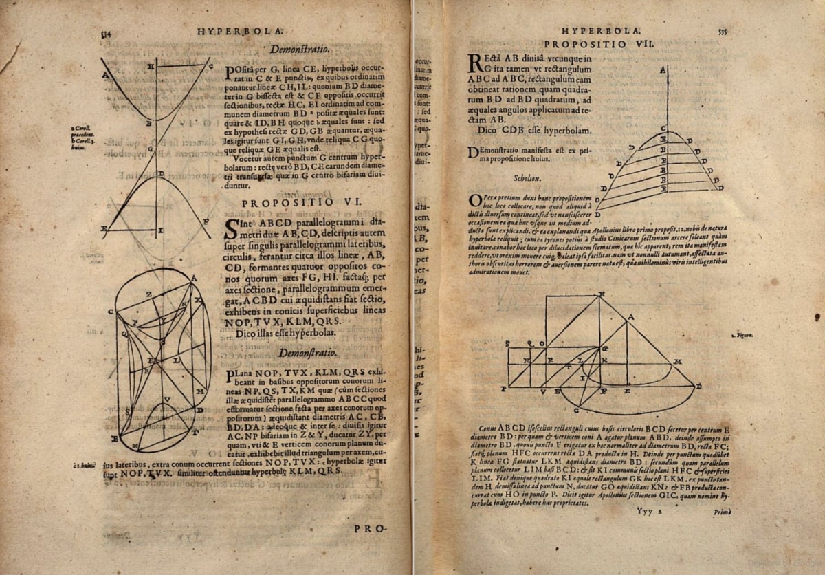 Hyperbola diagrams and proofs, volume 2, Opus geometricum quadraturae circuli et sectionum coni (1647).