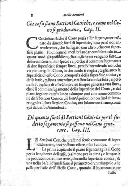 Page 8 from Bonaventura Cavalieri’s Lo specchio ustorio (1650 printing).