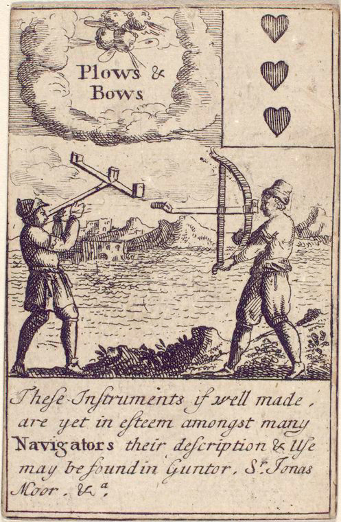 3 of hearts from 1702 deck of mathematical playing cards.