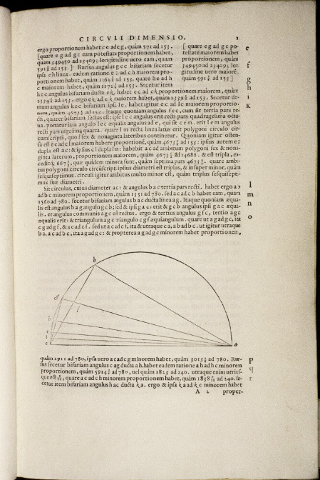 Folio 002r from Archimedis opera non nulla (The Complete Archimedes, 1558).