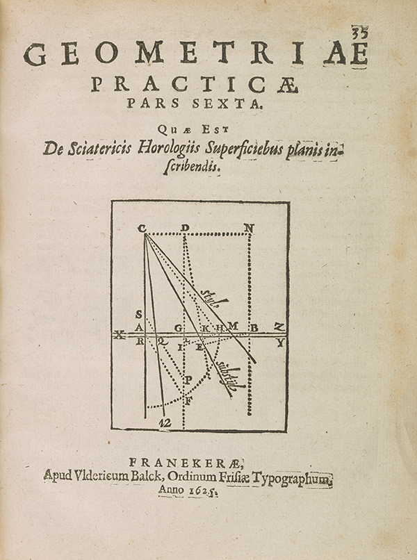 Page 35 of Adrian Metius's 1626 geometry and algebra textbook.