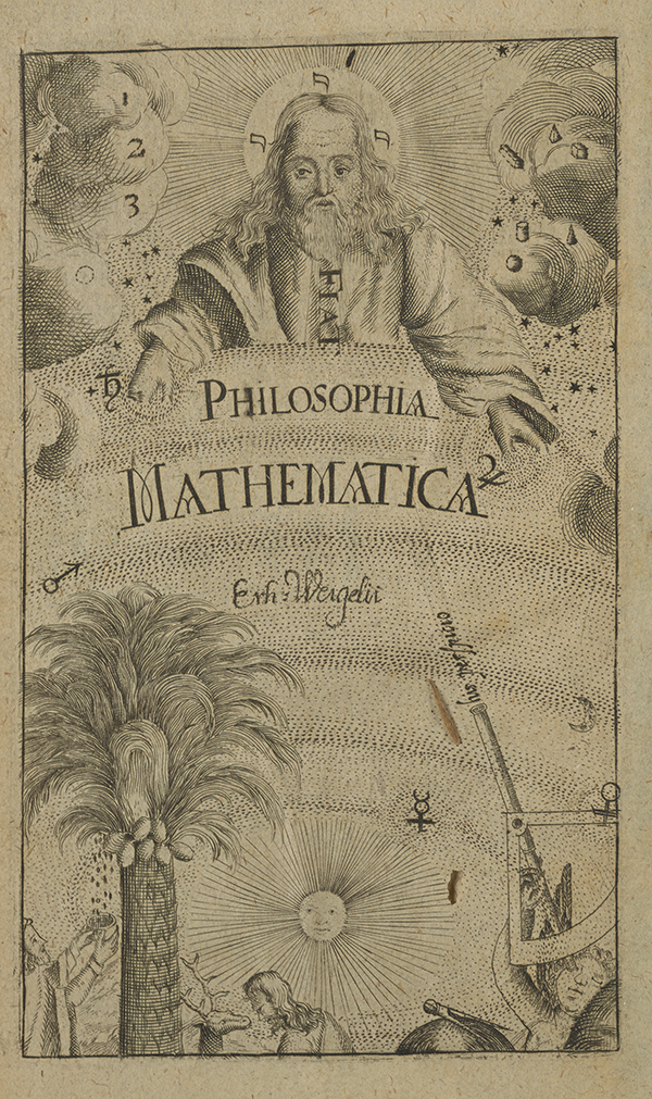 Frontispiece for Erhard Weigel's 1693 Philosophy of Mathematics.