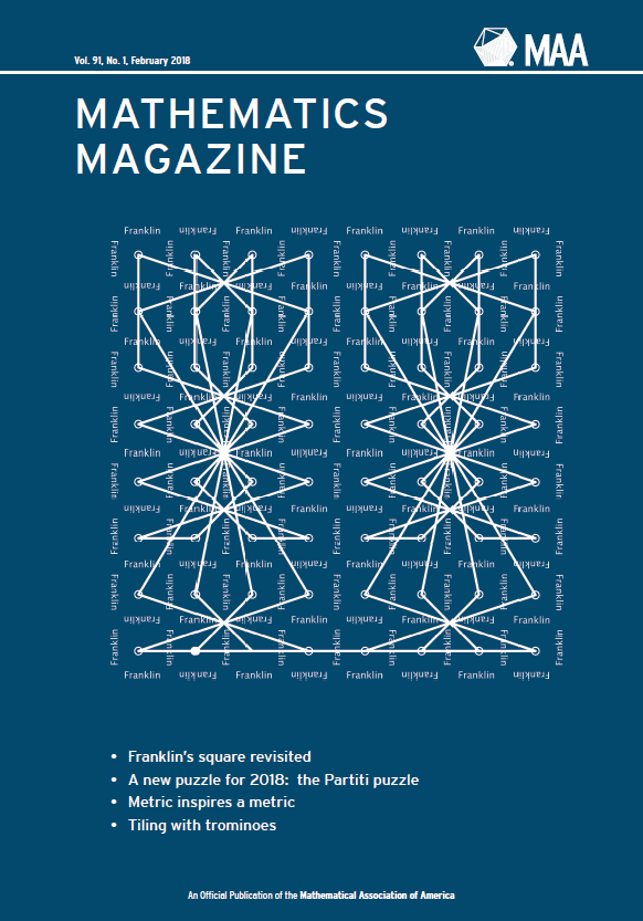 Mathematics Magazine February 2018 Cover