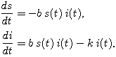 Equations for s and i