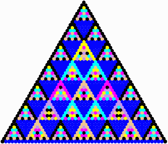 Pascal's triangle mod 3 with 50 rows