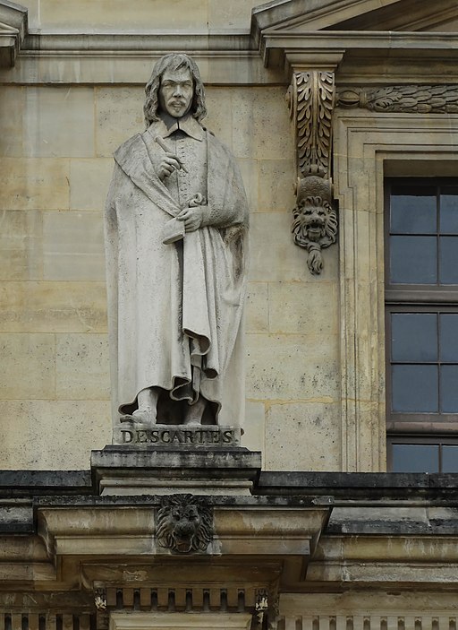 Statue of Rene Descartes by Gabriel Garraud, now on the Aile Daru of the Louvre 