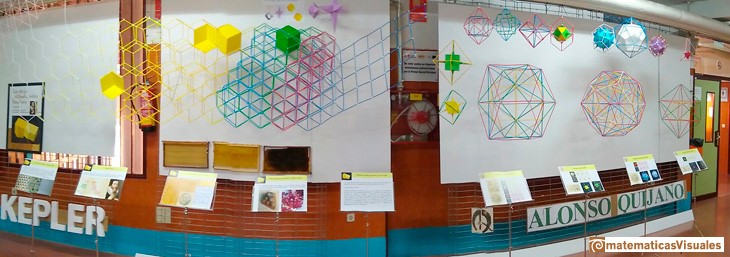 . Panoramic of the exhibition ‘Kepler, honeybees, and the rhombic dodecahedron’ (2020, Alcalá de Henares, Spain).
