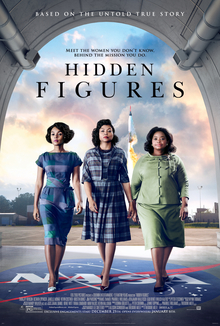 Promotional poster for movie "Hidden Figures"