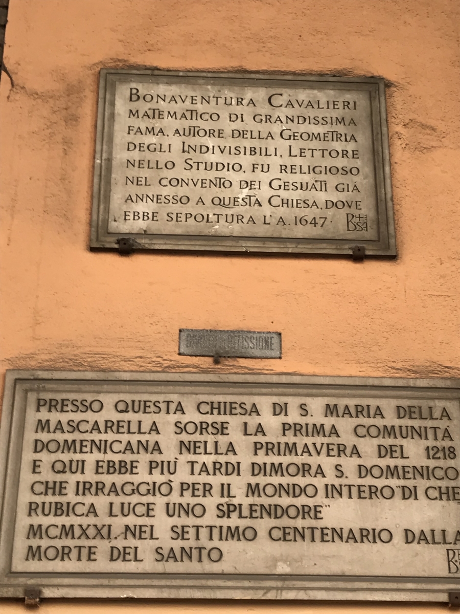 photo of plaque describing Cavalieri