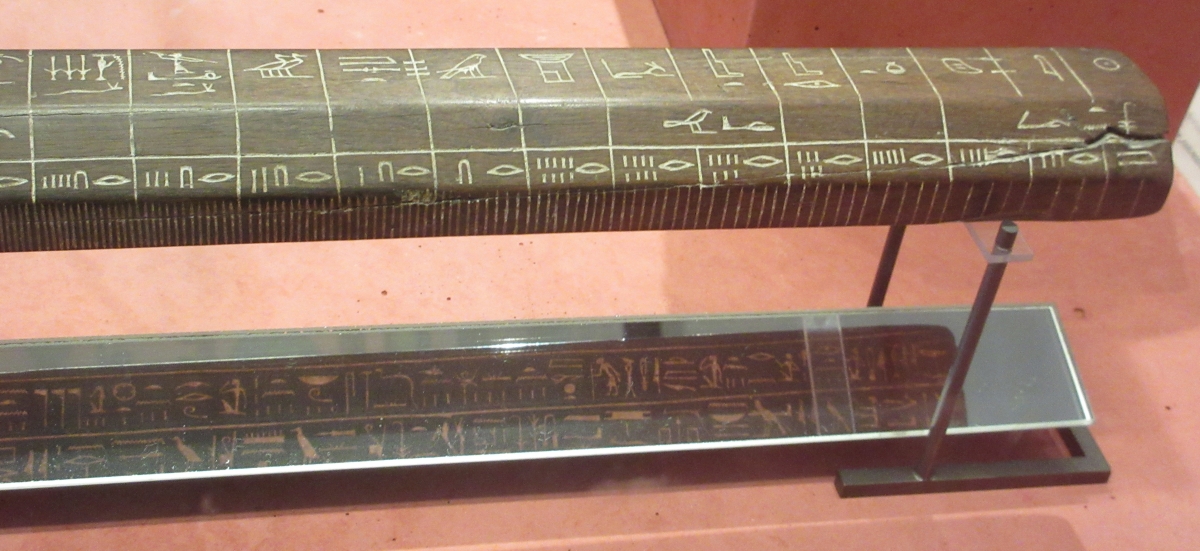 Right end of a cubit rod found in the tomb of the Egyptian official Maya.