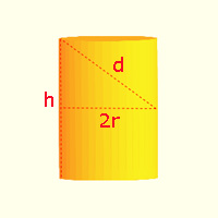 Apply Pythagorean Theorem to this cylinder