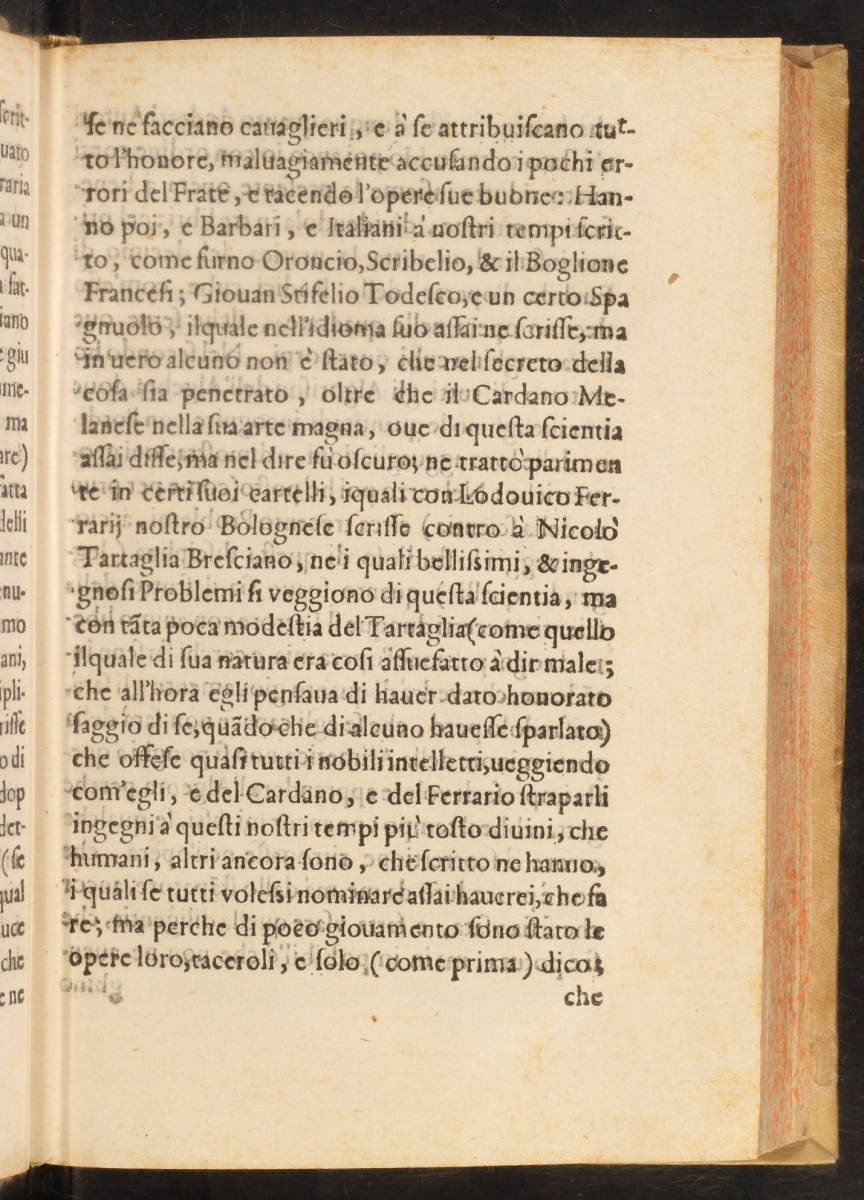 Page d3 of a 1579 edition of Bombelli's algebra.