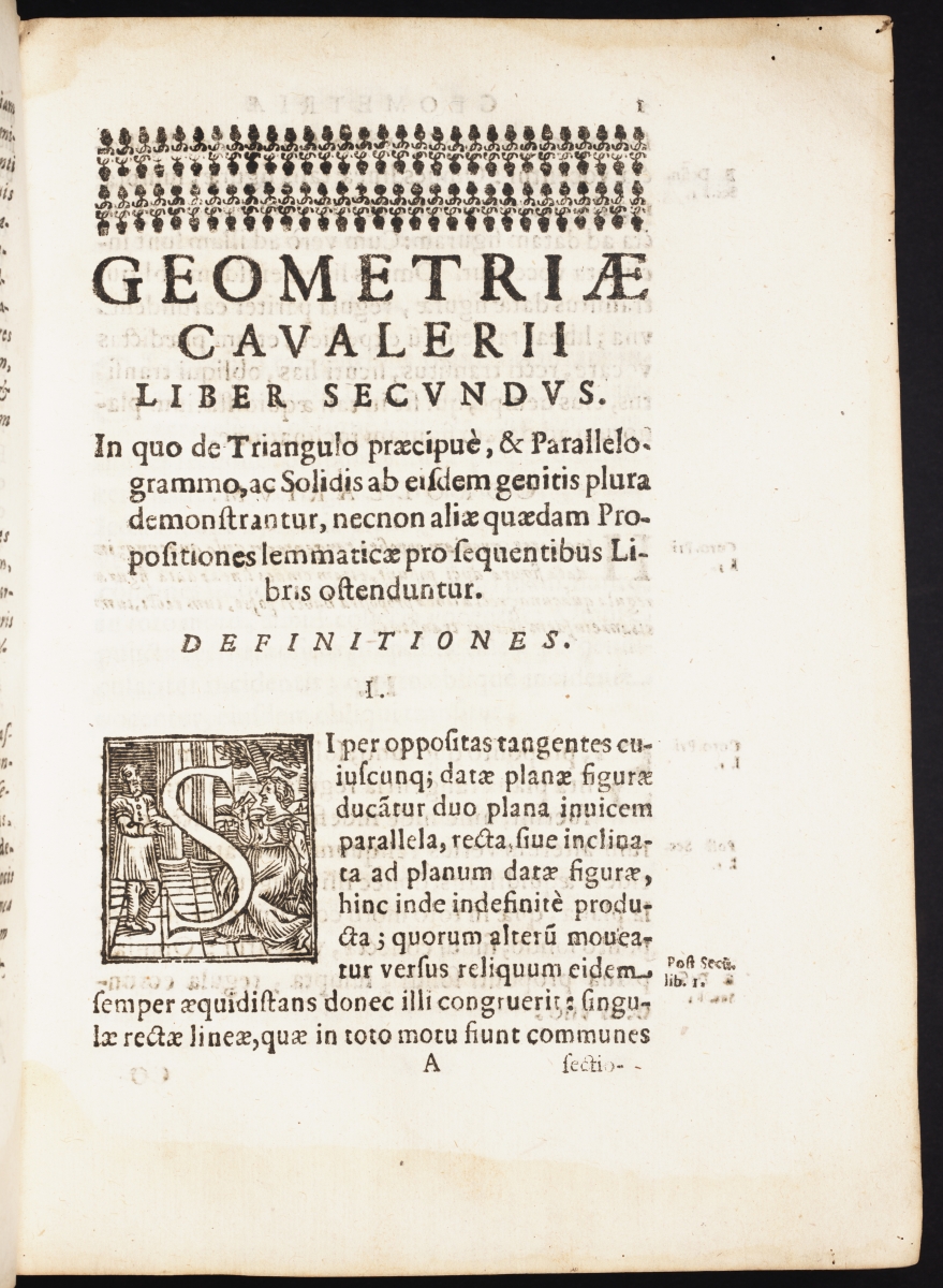 Book I of Cavalieri's Geometria indivisibilibus (1635).