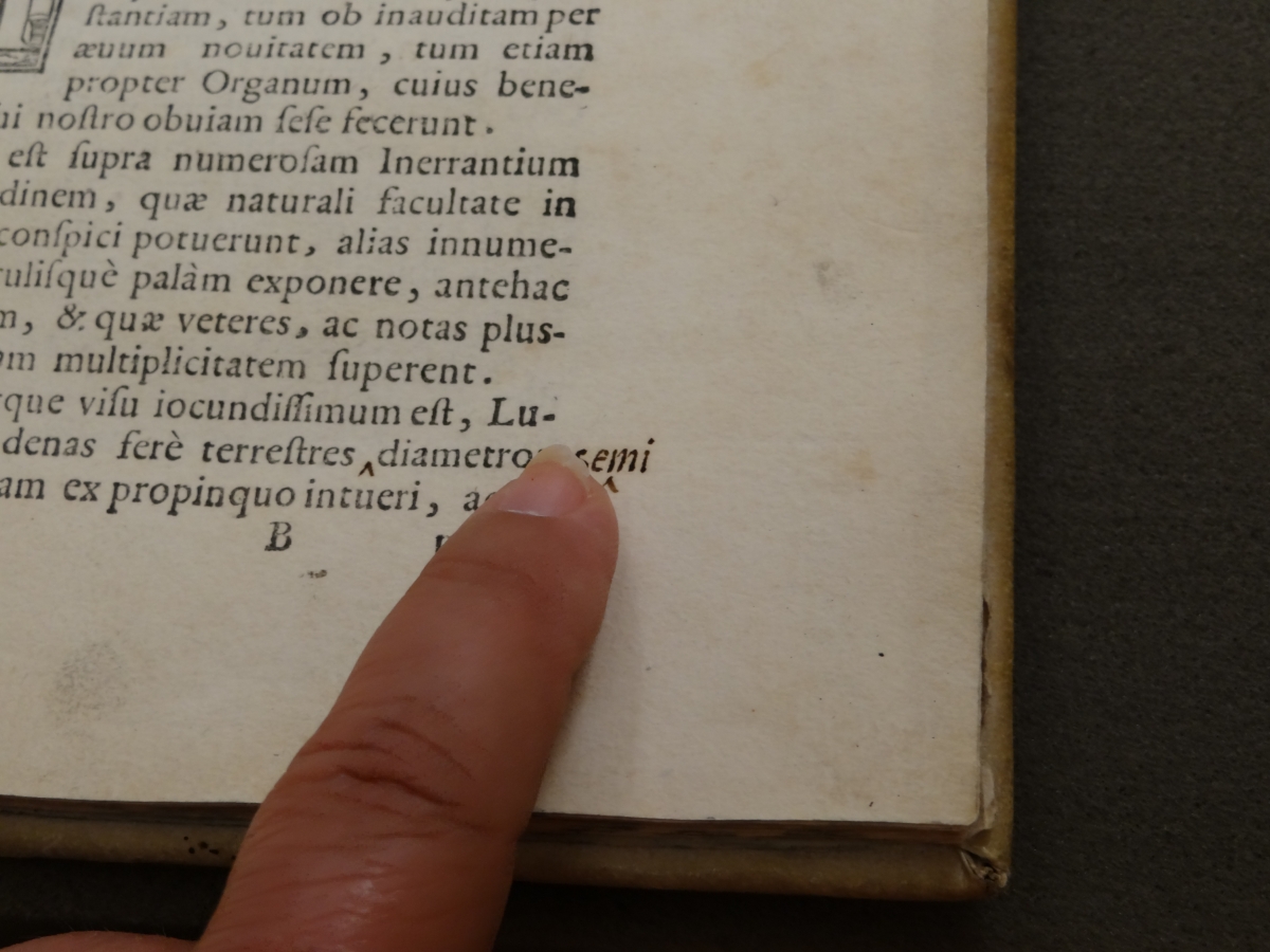Book corrected by Galileo Galilei.