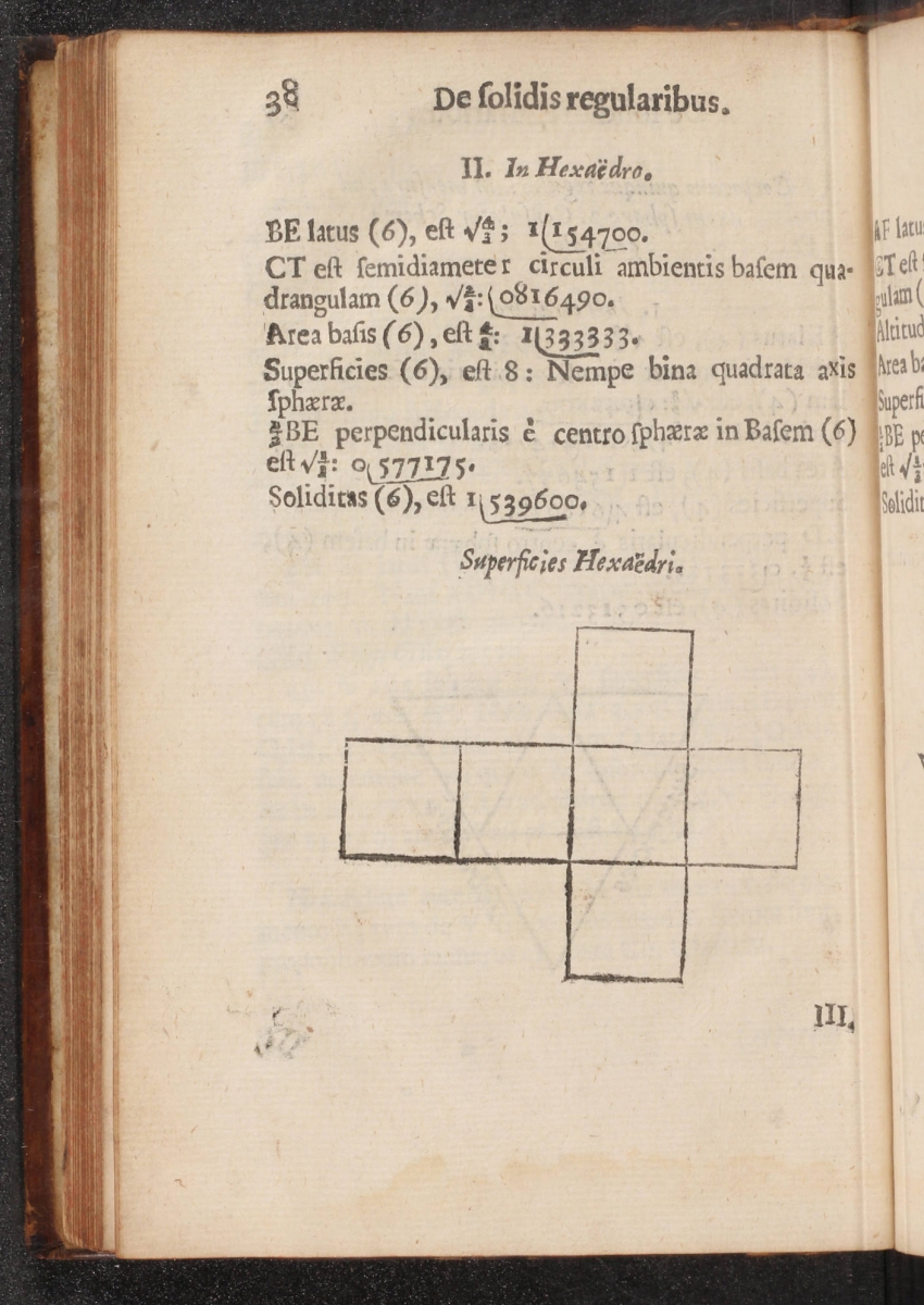 Page 38 from William Oughtred's 1662 Elementi Decimi Euclidis Declaratio.