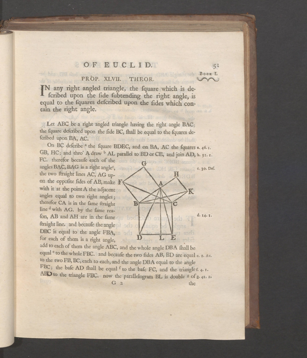 Page 51 of Robert Simson's 1756 The Elements of Euclid.