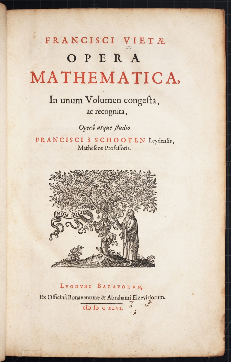 Title page of François Viète's Opera Mathematica.
