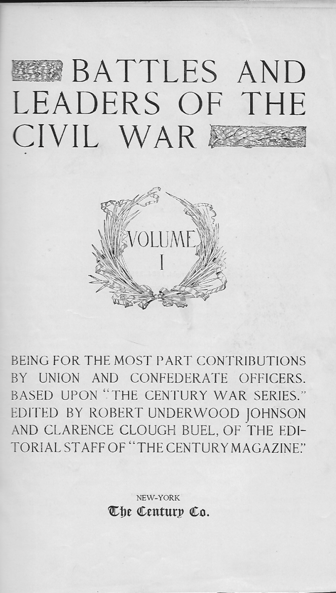 Title page of Battles and Leaders of the Civil War (1887).