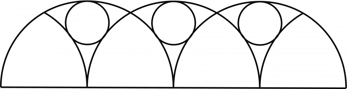 Geometric diagram for Gothic tracery.