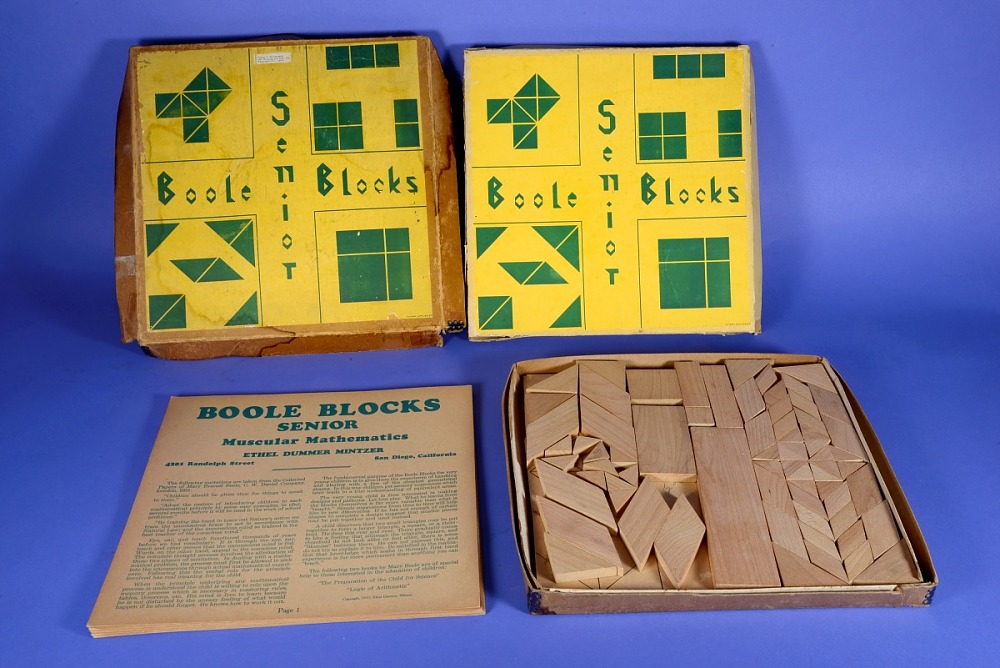 Boole Senior Blocks, geometry learning toy, circa 1935.