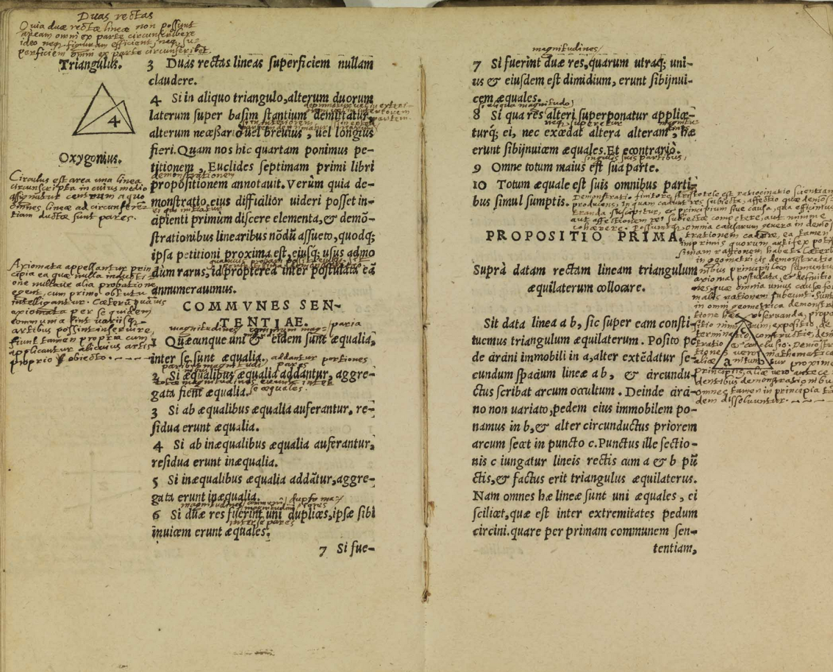 Pages 4-5 from Johann Vögelin's 1550 Elementale geometricum.
