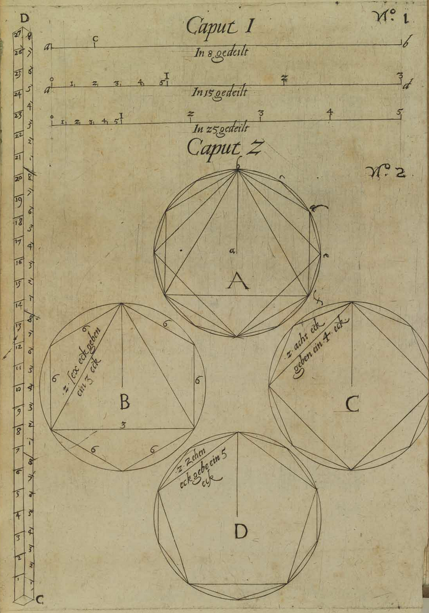 Plate 1 from the 3rd volume of Hulsius's Tractat Der Mechanischen Instrumenten (1604).