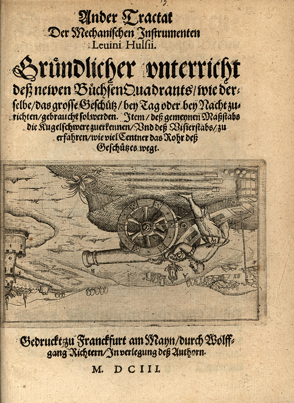 Title page of second treatise from Tractat der Mechanischen Instrumenten, 1603-1604