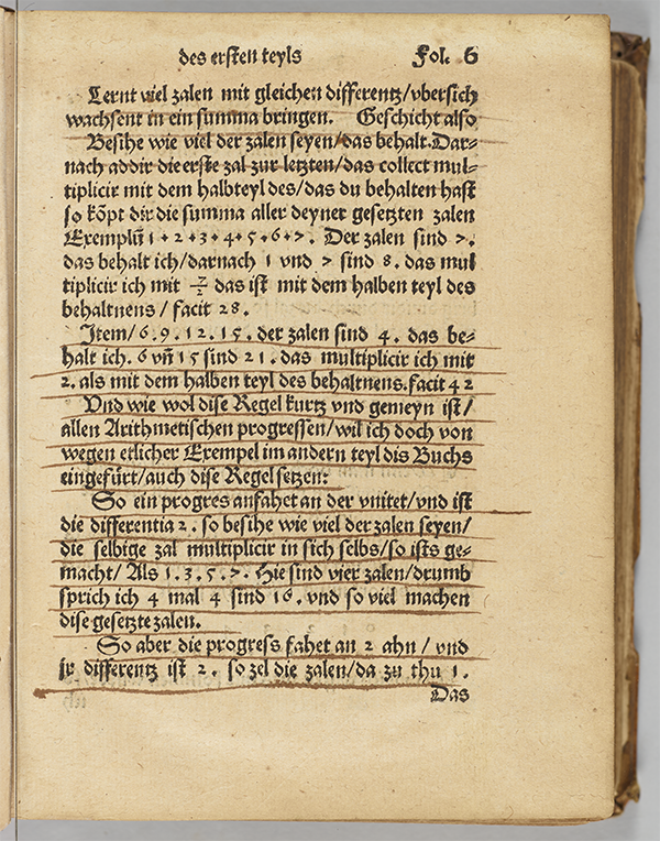 Folio 6 (recto) of 1553 edition of Christoff Rudolff's Die Coss.