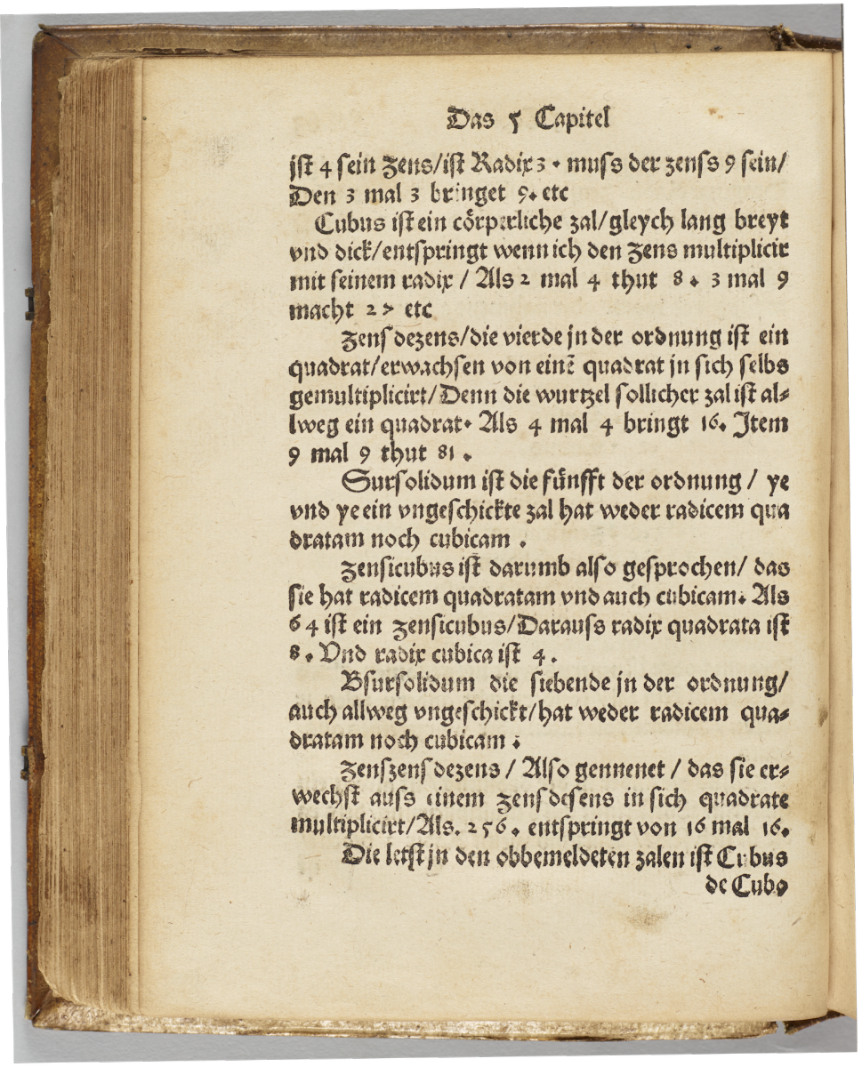 Folio 63 (verso) of 1553 edition of Christoff Rudolff's Die Coss.