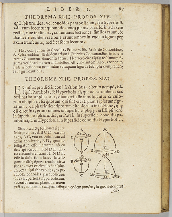 Page 87 from Bonaventura Cavalieri's 1653 Geometria indivisibilibus continuorum.