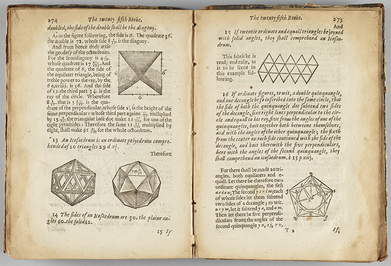 Pages 274-275 from Peter Ramus's 1580 Arithmeticae libri duo: Geometriae septem et viginti