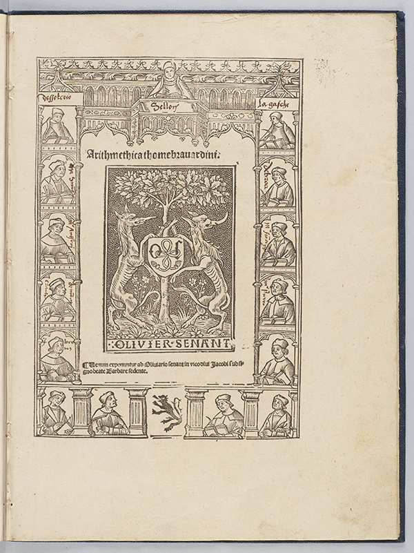 Title page of Arithmethica by Thomas Bradwardine, 1513