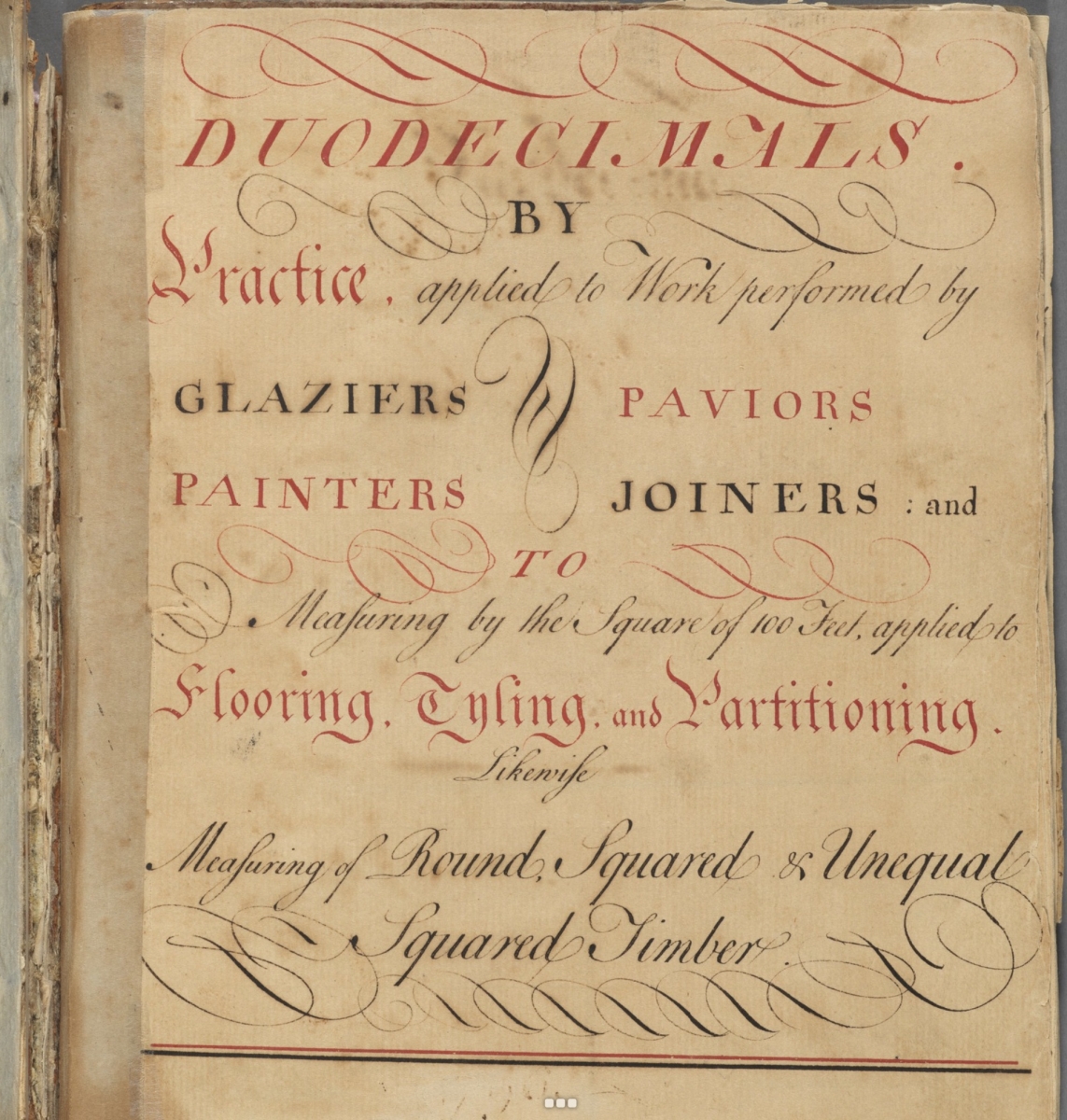 Notebook on duodecimals by Thaddeus Mason Harris.