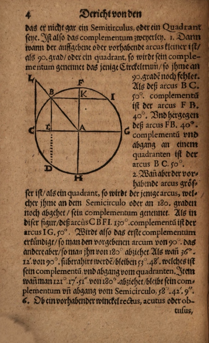 Page 4 from 1619 Manuale mathematicum by Matthias Bernegger.