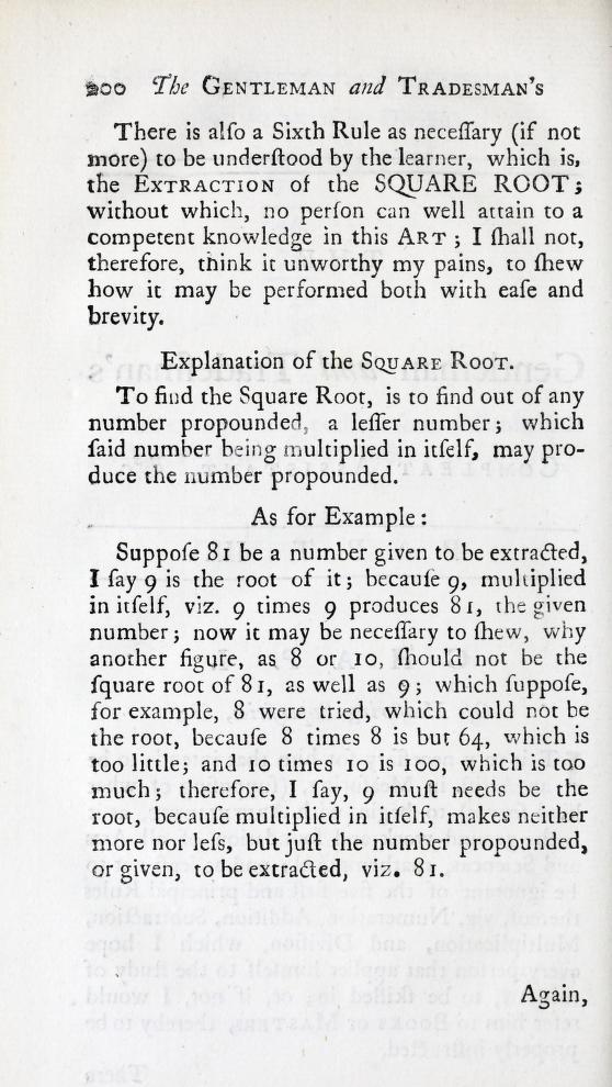 Page 200 from Leadbeater's The Gentleman and Tradesman’s Compleat Assistant (1769).