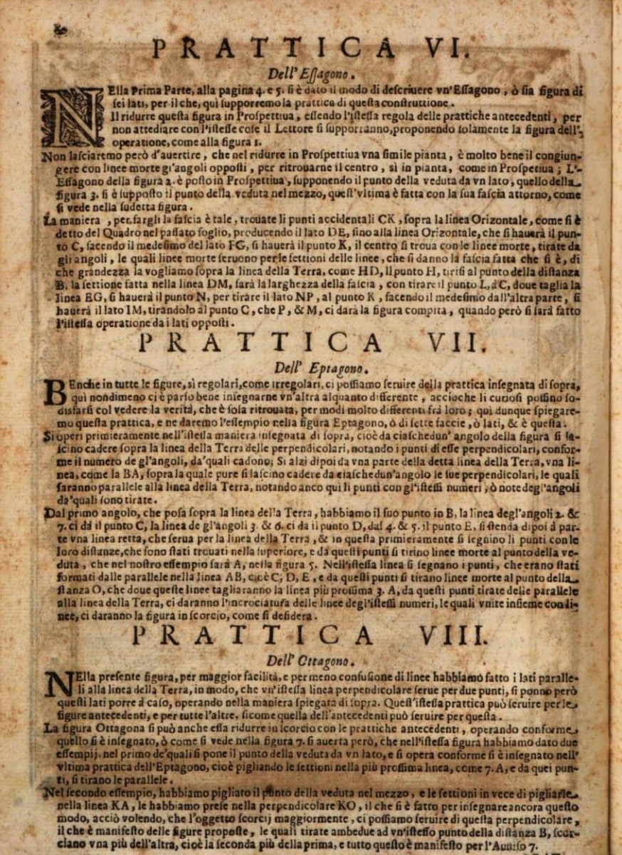 Page 60 from a 1683 printing of Giulio Troili’s Paradossi per pratticare la prospettiua senza saperla.