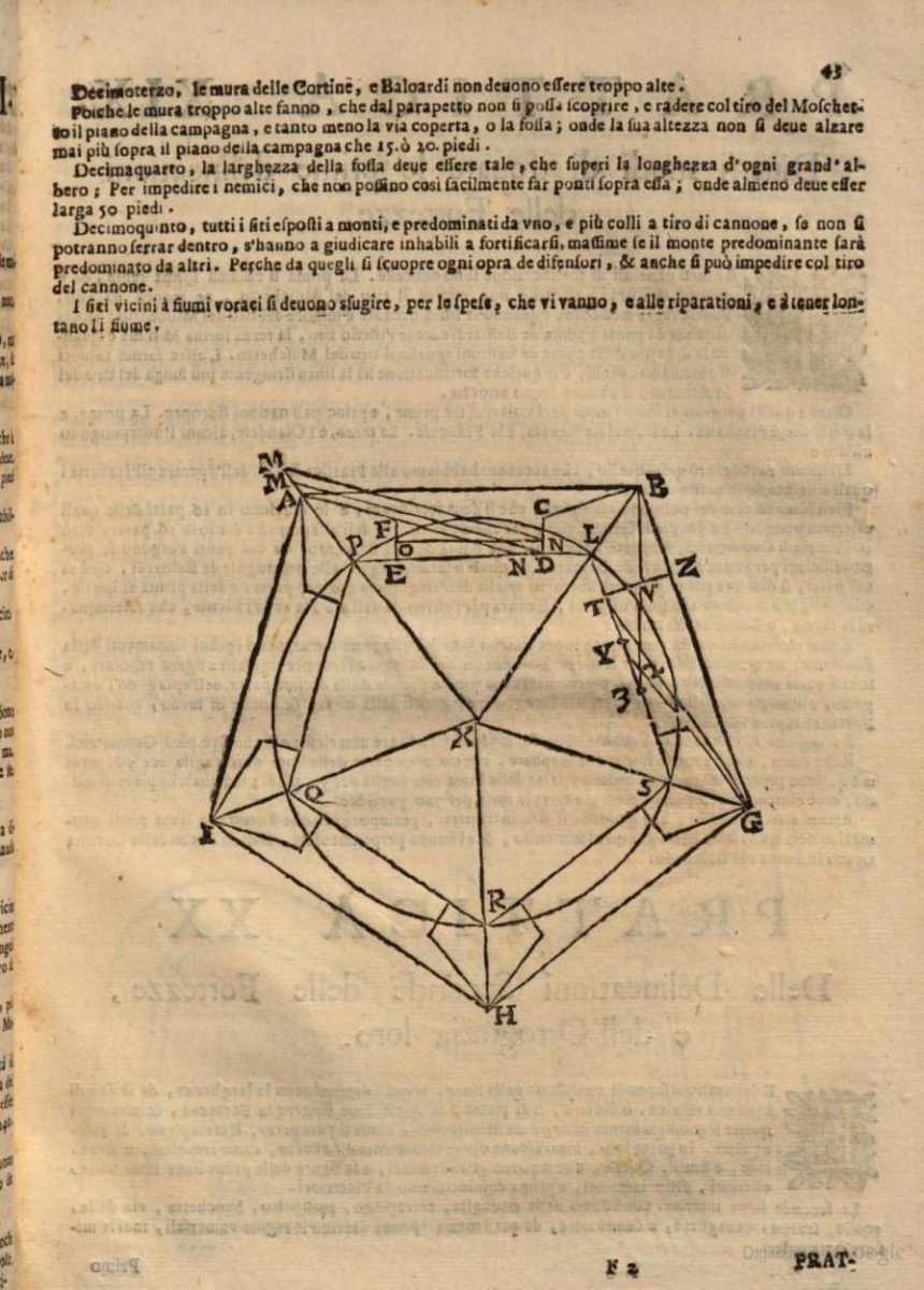 Page 43 from a 1683 printing of Giulio Troili’s Paradossi per pratticare la prospettiua senza saperla.