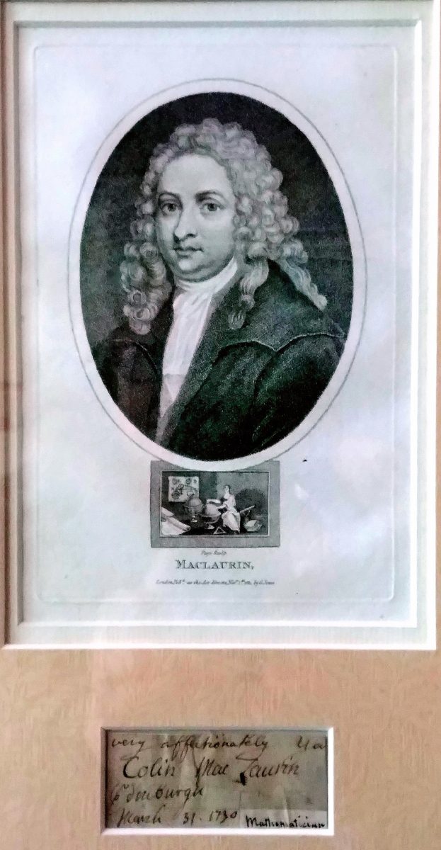 Portrait and signature of Colin Maclaurin.