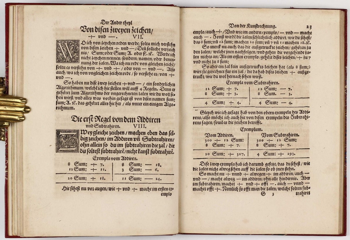 Folio 23 from Michael Stifel's 1545 Deutsche Arithmetica.