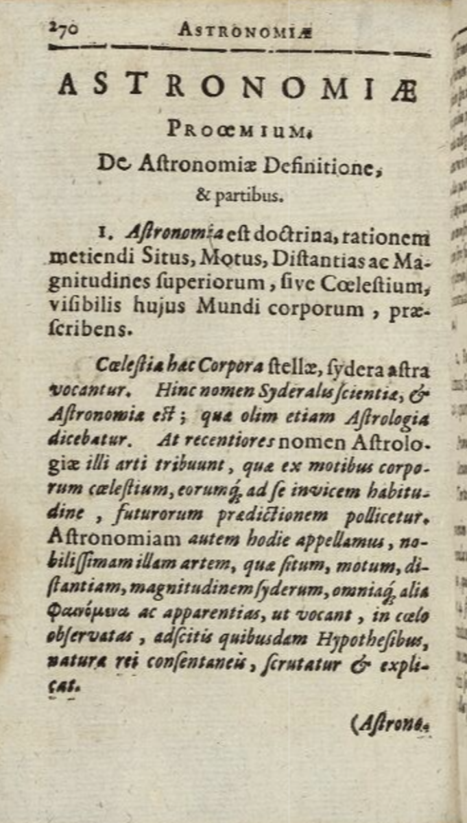 Page 270 from Johann Jakob Heinlin's 1653 Synopsis Mathematica.