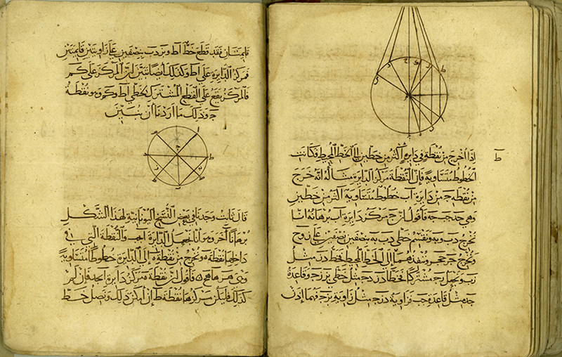 Image from Arabic translation of Euclid's Elements by Ishaq ibn Hunayn