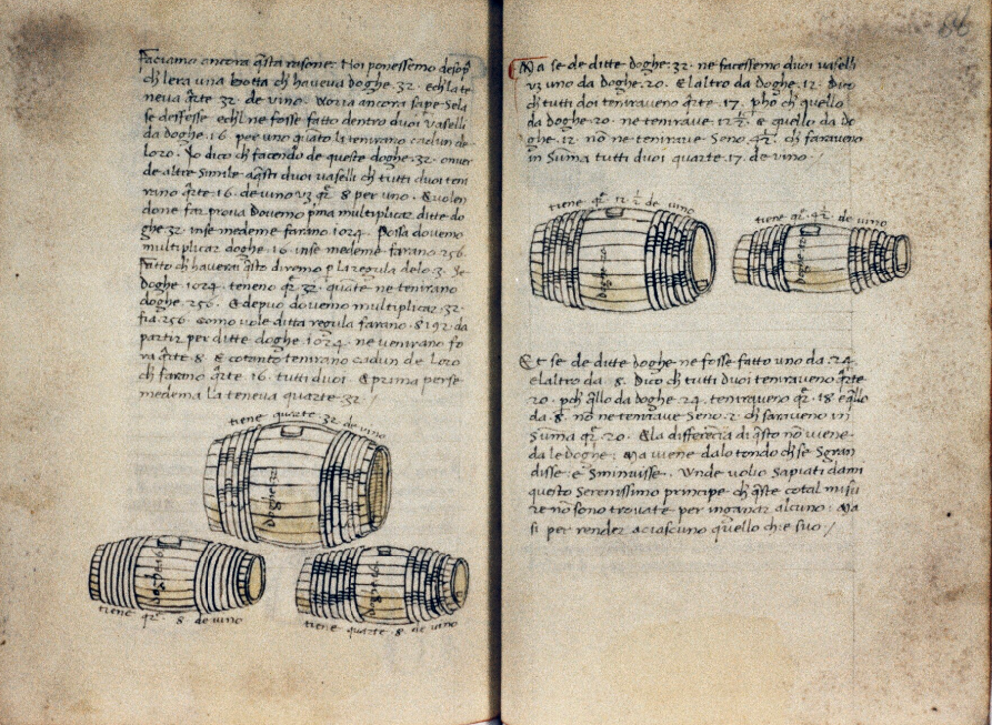 Folio 0185v-086r from Belo Moietta's Trattato di geometria. 