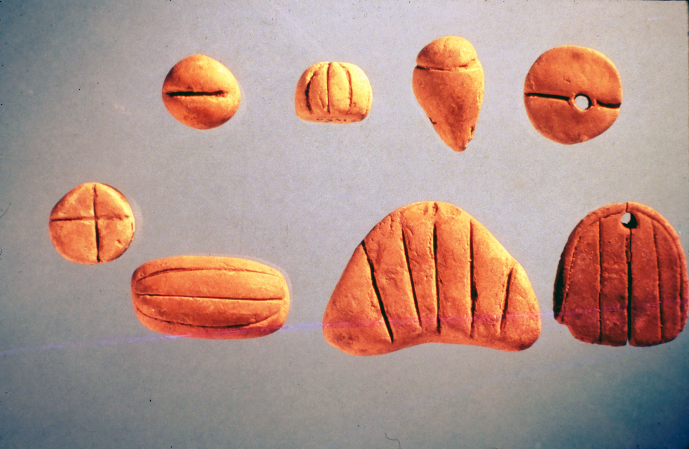 Figure 2. Incised counting tokens