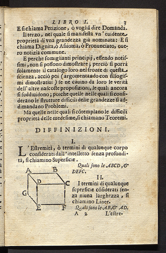 Page 3 of Euclide rinnovato by Giovanni Alfonso Borelli, 1663
